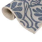vidaXL Outdoor-Teppich Flachgewebe 80x250 cm Blaues Muster