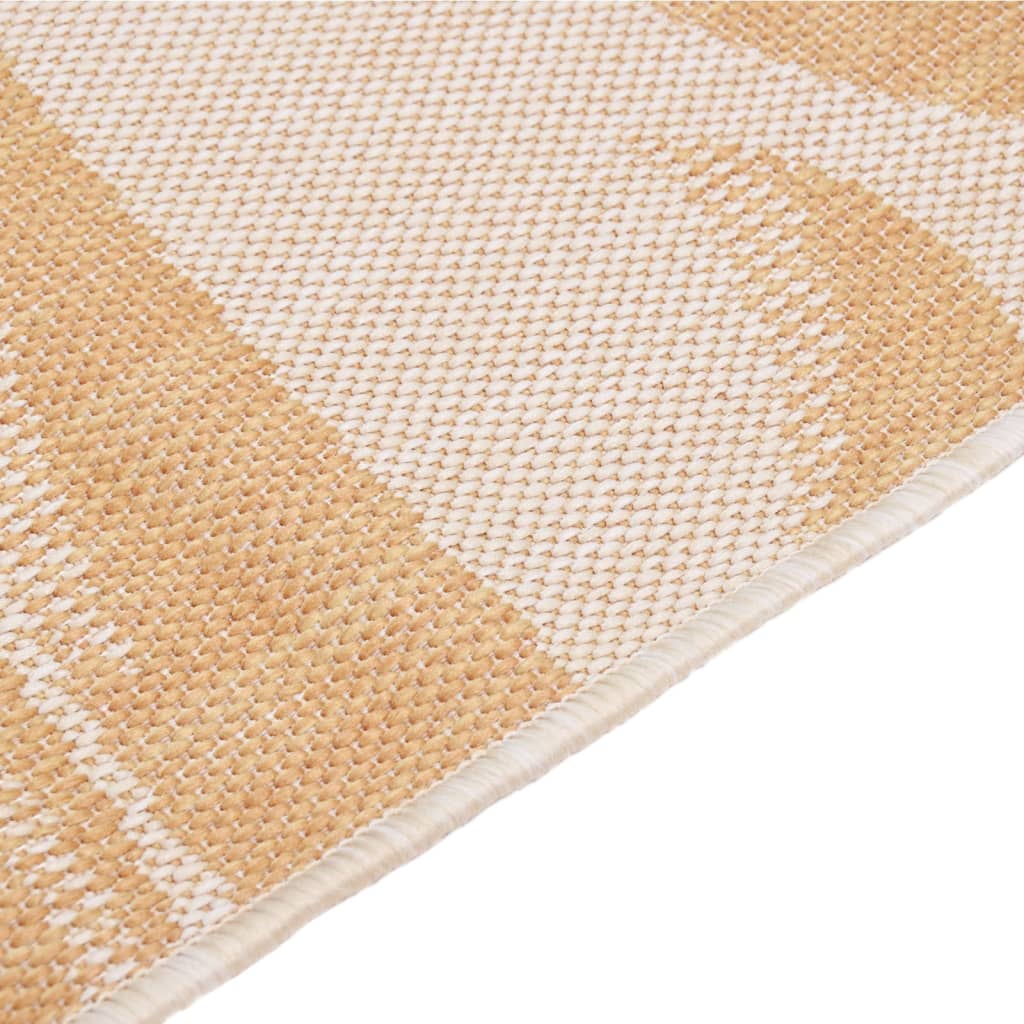 vidaXL Outdoor-Teppich Flachgewebe 80x250 cm Blattmuster
