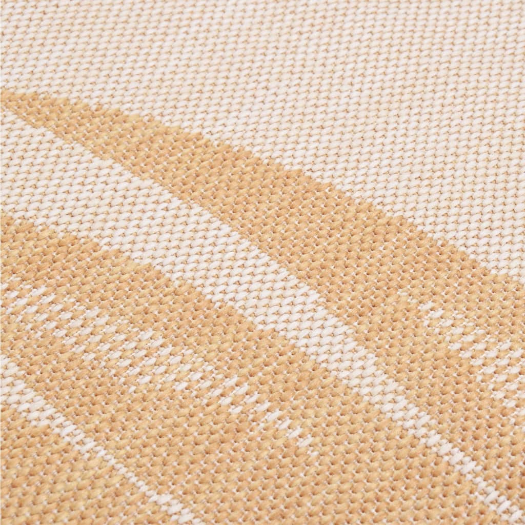 vidaXL Outdoor-Teppich Flachgewebe 80x250 cm Blattmuster
