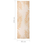 vidaXL Outdoor-Teppich Flachgewebe 80x250 cm Blattmuster