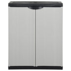 vidaXL Garten-Lagerschrank mit 1 Boden Grau und Schwarz 68x40x85 cm