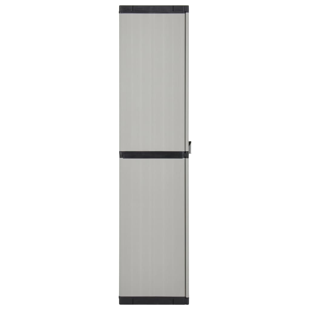 vidaXL Garten-Lagerschrank mit 3 Böden Grau & Schwarz 68x40x168 cm