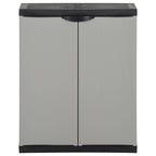vidaXL Mülltonnenbox Grau und Schwarz 68x40x85 cm PP