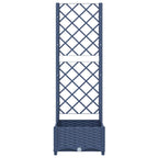 vidaXL Garten-Pflanzgefäß mit Spalier Blaugrau 40 x 40 x 121,5 cm PP