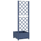 vidaXL Garten-Pflanzgefäß mit Spalier Blaugrau 40 x 40 x 121,5 cm PP