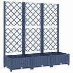 vidaXL Pflanzkübel mit Spalier Blaugrau 120x40x121,5 cm PP