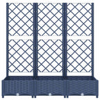 vidaXL Pflanzkübel mit Spalier Blaugrau 120x40x121,5 cm PP