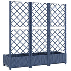 vidaXL Pflanzkübel mit Spalier Blaugrau 120x40x121,5 cm PP