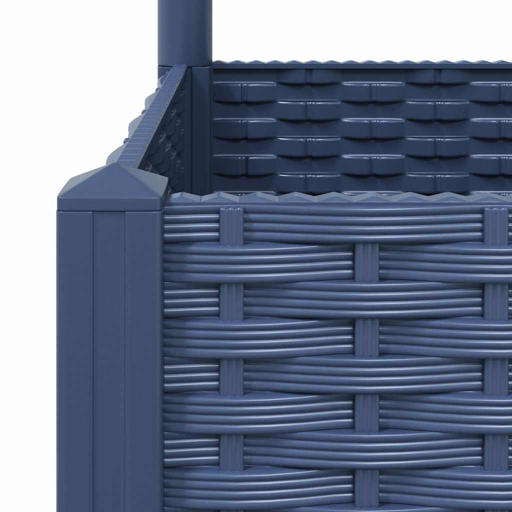 vidaXL Pflanzkübel mit Spalier Blaugrau 120x40x121,5 cm PP