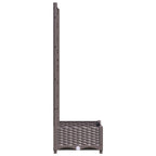 vidaXL Pflanzkübel mit Rankgitter Braun 40x40x121,5 cm PP