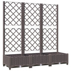 vidaXL Garten-Pflanzgefäß mit Spalier Braun 120 x 40 x 121,5 cm PP