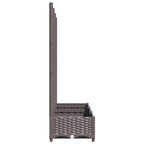 vidaXL Garten-Pflanzgefäß mit Spalier Braun 120 x 40 x 121,5 cm PP