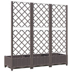vidaXL Garten-Pflanzgefäß mit Spalier Braun 120 x 40 x 121,5 cm PP