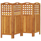 vidaXL 4-tlg. Paravent 162x2x115 cm Massivholz Akazie