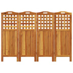 vidaXL 4-tlg. Paravent 162x2x115 cm Massivholz Akazie