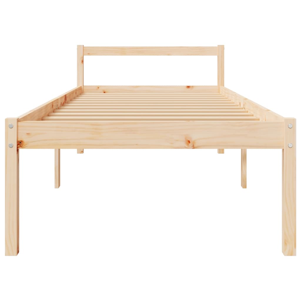 vidaXL Seniorenbett 75x190 cm Massivholz Kiefer