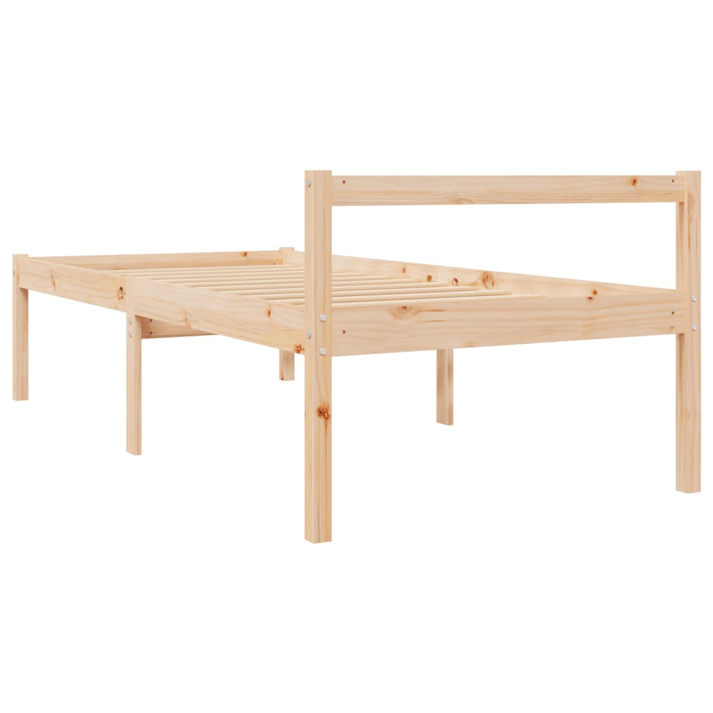 vidaXL Seniorenbett 75x190 cm Massivholz Kiefer