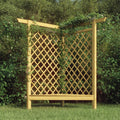 vidaXL Eckpergola mit Bank 166x81x174 cm Kiefernholz Imprägniert