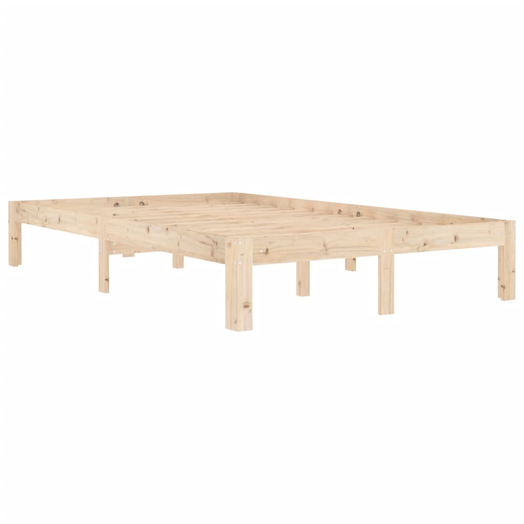 vidaXL Massivholzbett ohne Matratze 120x200 cm Kiefernholz