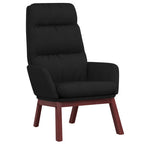 vidaXL Relaxsessel mit Hocker Schwarz Stoff