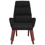 vidaXL Relaxsessel mit Hocker Schwarz Stoff