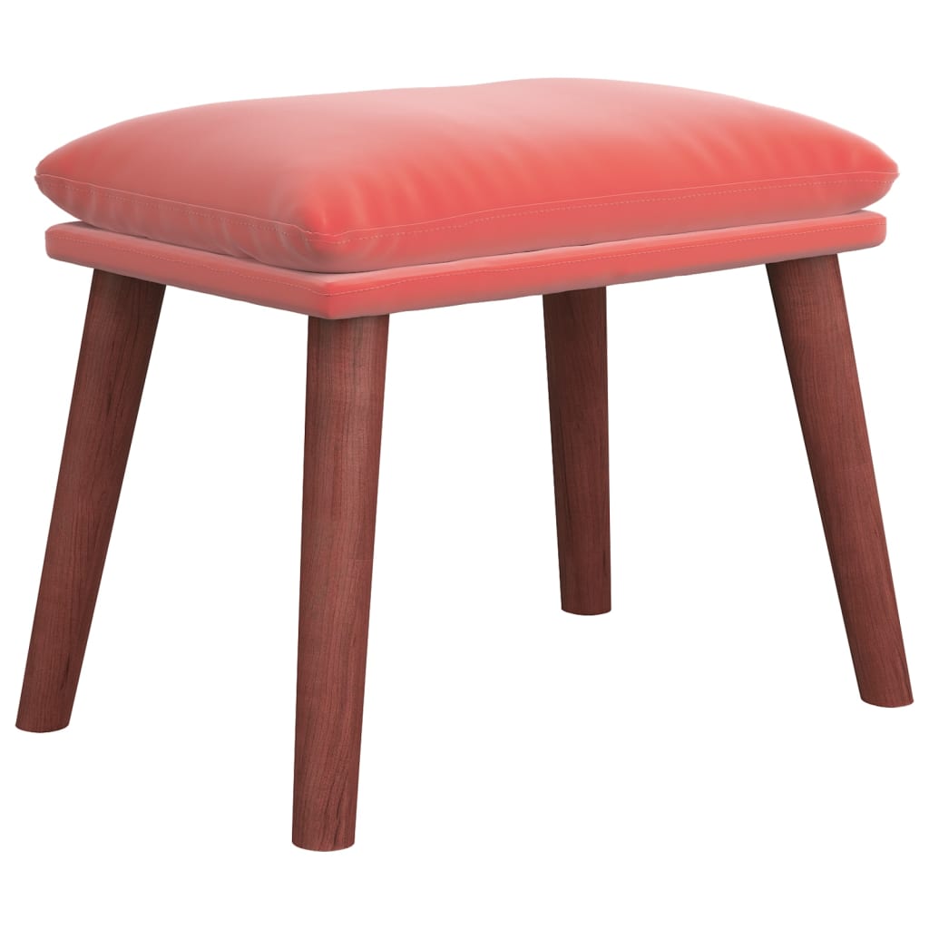 vidaXL Relaxsessel mit Hocker Rosa Samt