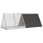 vidaXL Kaninchenkäfig Anthrazit 201,5x80,5x71 cm Verzinkter Stahl