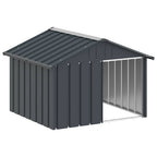 vidaXL Hundehütte Anthrazit 116,5x103x81,5 cm Verzinkter Stahl