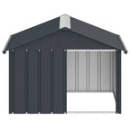 vidaXL Hundehütte Anthrazit 116,5x103x81,5 cm Verzinkter Stahl