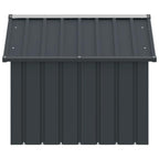 vidaXL Hundehütte Anthrazit 116,5x103x81,5 cm Verzinkter Stahl