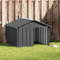 vidaXL Hundehütte Anthrazit 116,5x103x81,5 cm Verzinkter Stahl