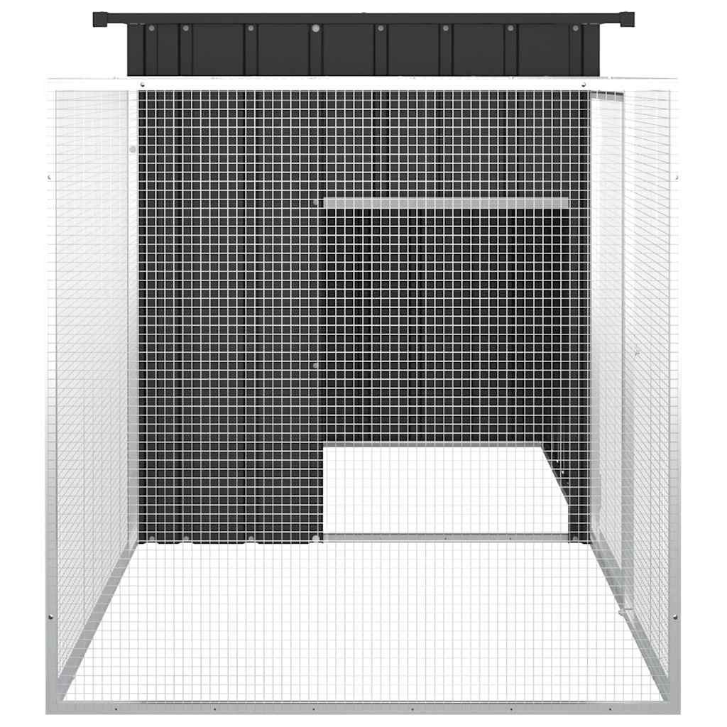 vidaXL Hühnerkäfig Anthrazit 200x91x100 cm Verzinkter Stahl
