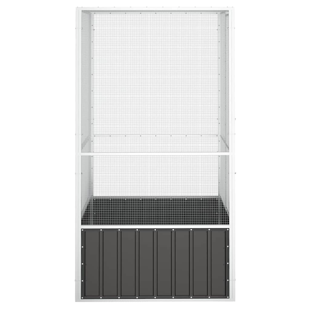 vidaXL Vogelkäfig Anthrazit 111x107x211,5 cm Verzinkter Stahl