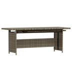 vidaXL 7-tlg. Garten-Lounge-Set mit Kissen Poly Rattan Grau