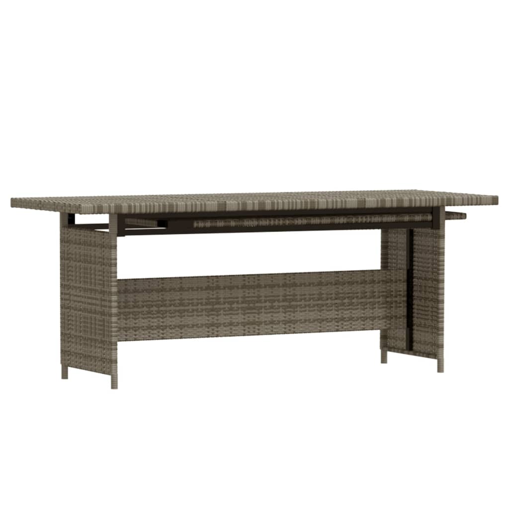 vidaXL 7-tlg. Garten-Lounge-Set mit Kissen Poly Rattan Grau