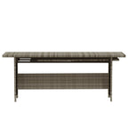 vidaXL 7-tlg. Garten-Lounge-Set mit Kissen Poly Rattan Grau