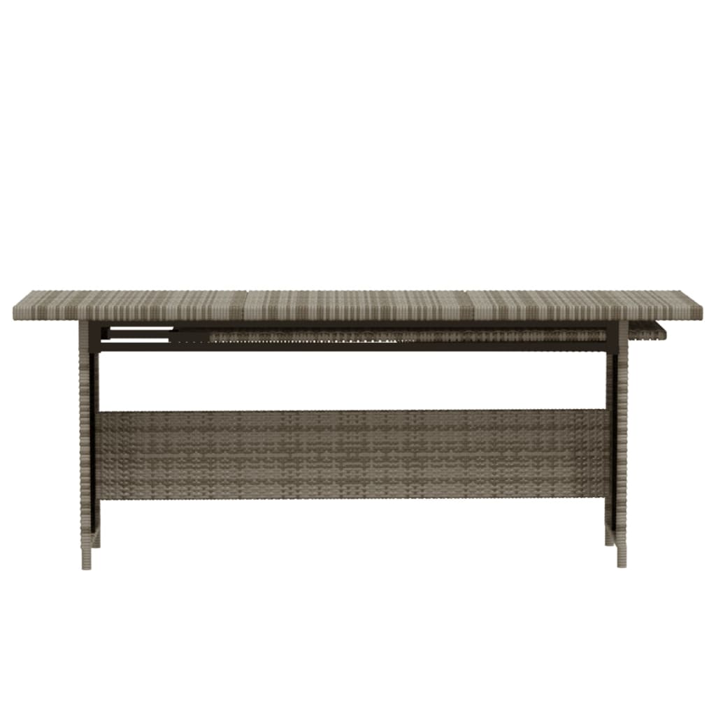 vidaXL 7-tlg. Garten-Lounge-Set mit Kissen Poly Rattan Grau