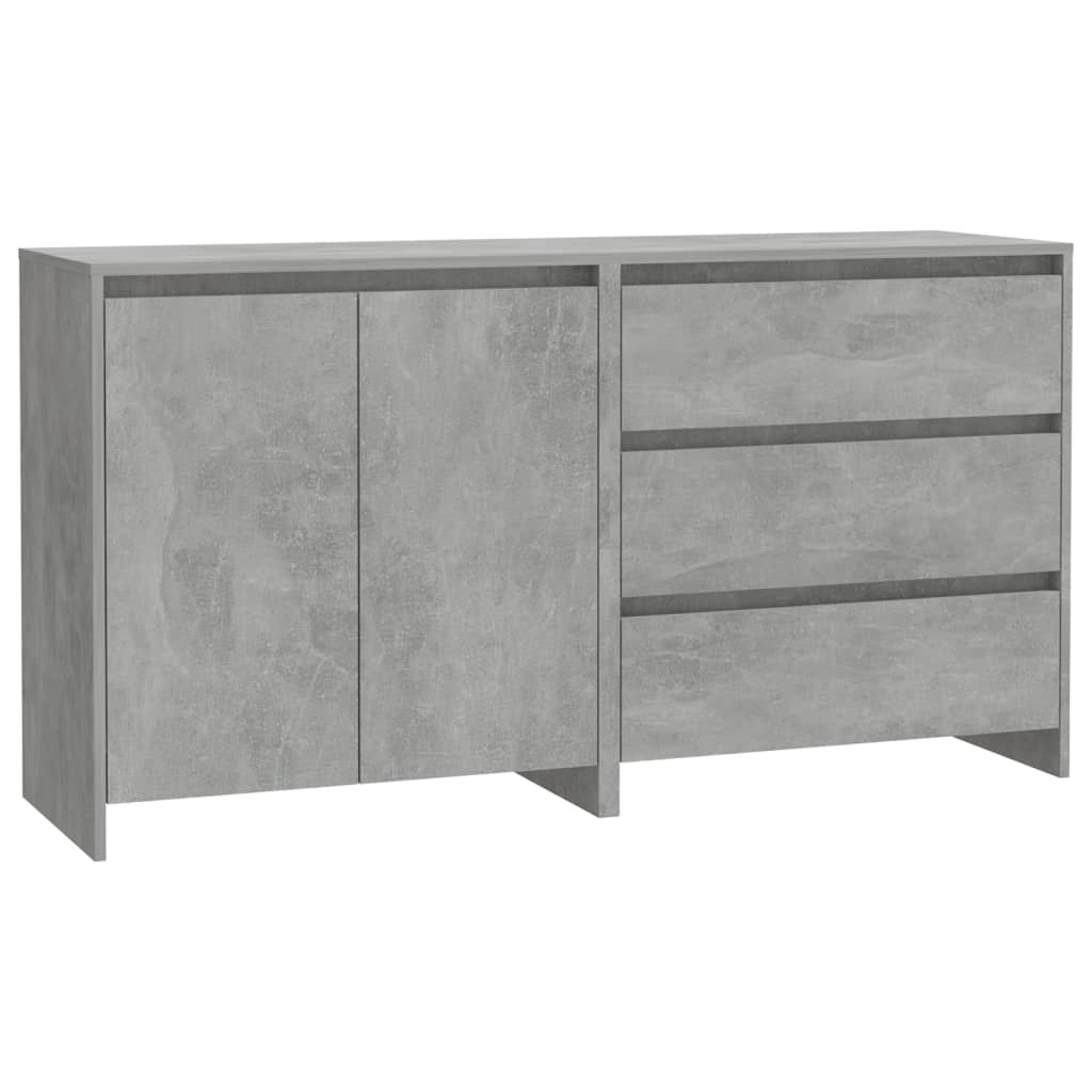 vidaXL 2-tlg. Sideboard Betongrau Holzwerkstoff