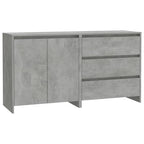 vidaXL 2-tlg. Sideboard Betongrau Holzwerkstoff