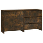 vidaXL 2-tlg. Sideboard Räuchereiche Holzwerkstoff