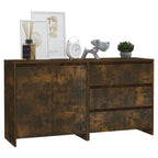 vidaXL 2-tlg. Sideboard Räuchereiche Holzwerkstoff
