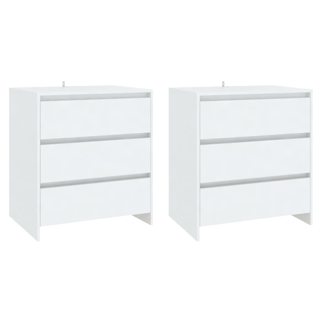 vidaXL 3-tlg. Sideboard Weiß Holzwerkstoff