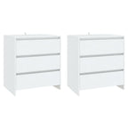 vidaXL 3-tlg. Sideboard Weiß Holzwerkstoff