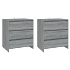 vidaXL 3-tlg. Sideboard Grau Sonoma Holzwerkstoff