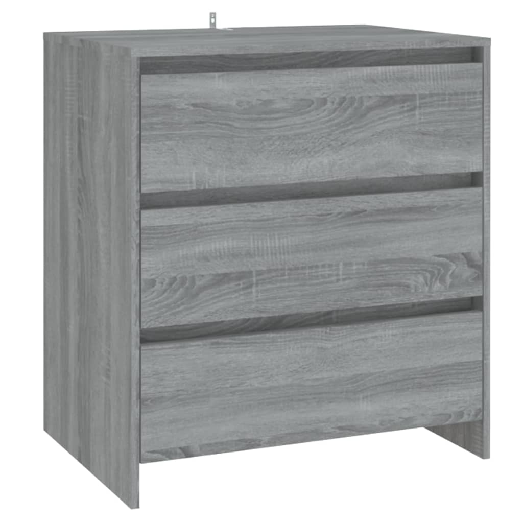 vidaXL 3-tlg. Sideboard Grau Sonoma Holzwerkstoff
