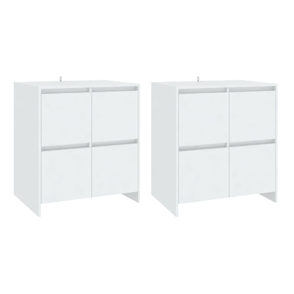 vidaXL Sideboards 2 Stk. Weiß 70x41x75 cm Holzwerkstoff