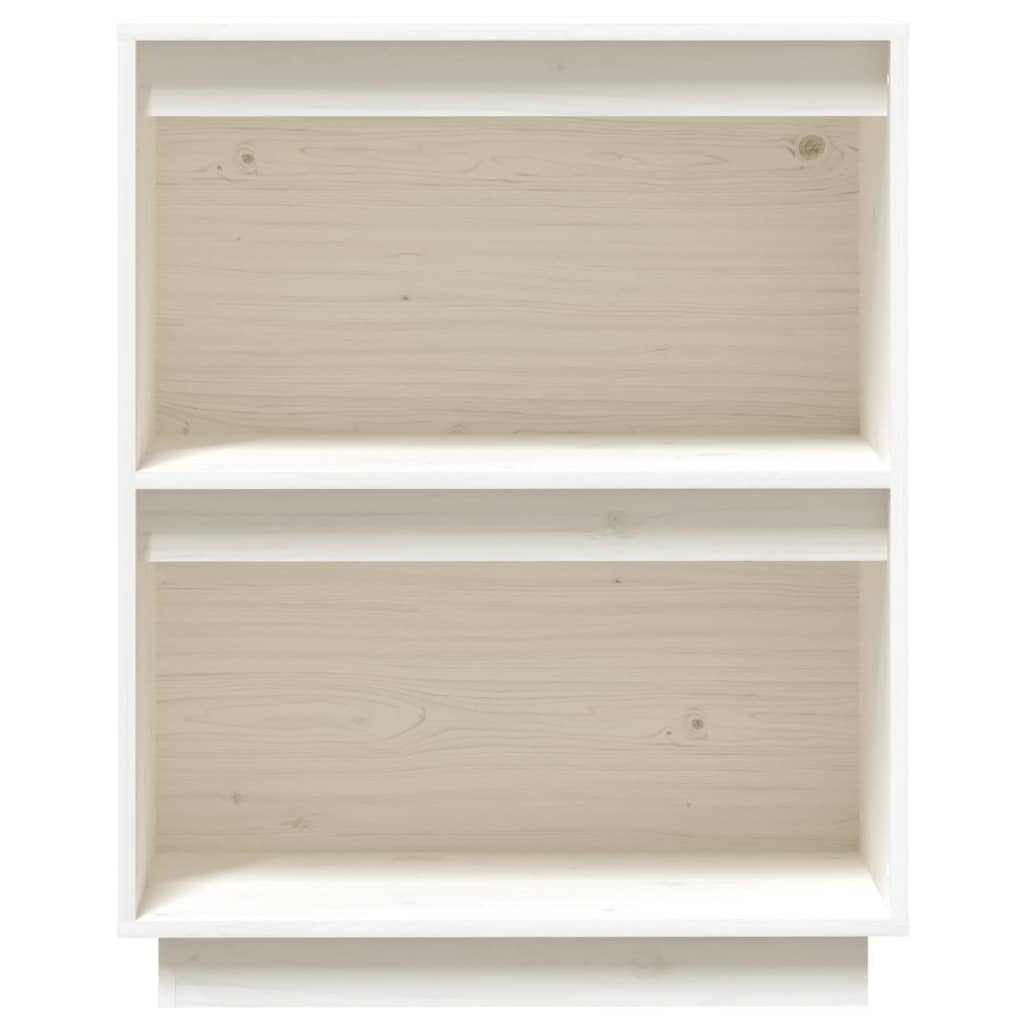 vidaXL Beistellschrank Weiß 60x34x75 cm Massivholz Kiefer