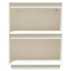 vidaXL Beistellschrank Weiß 60x34x75 cm Massivholz Kiefer