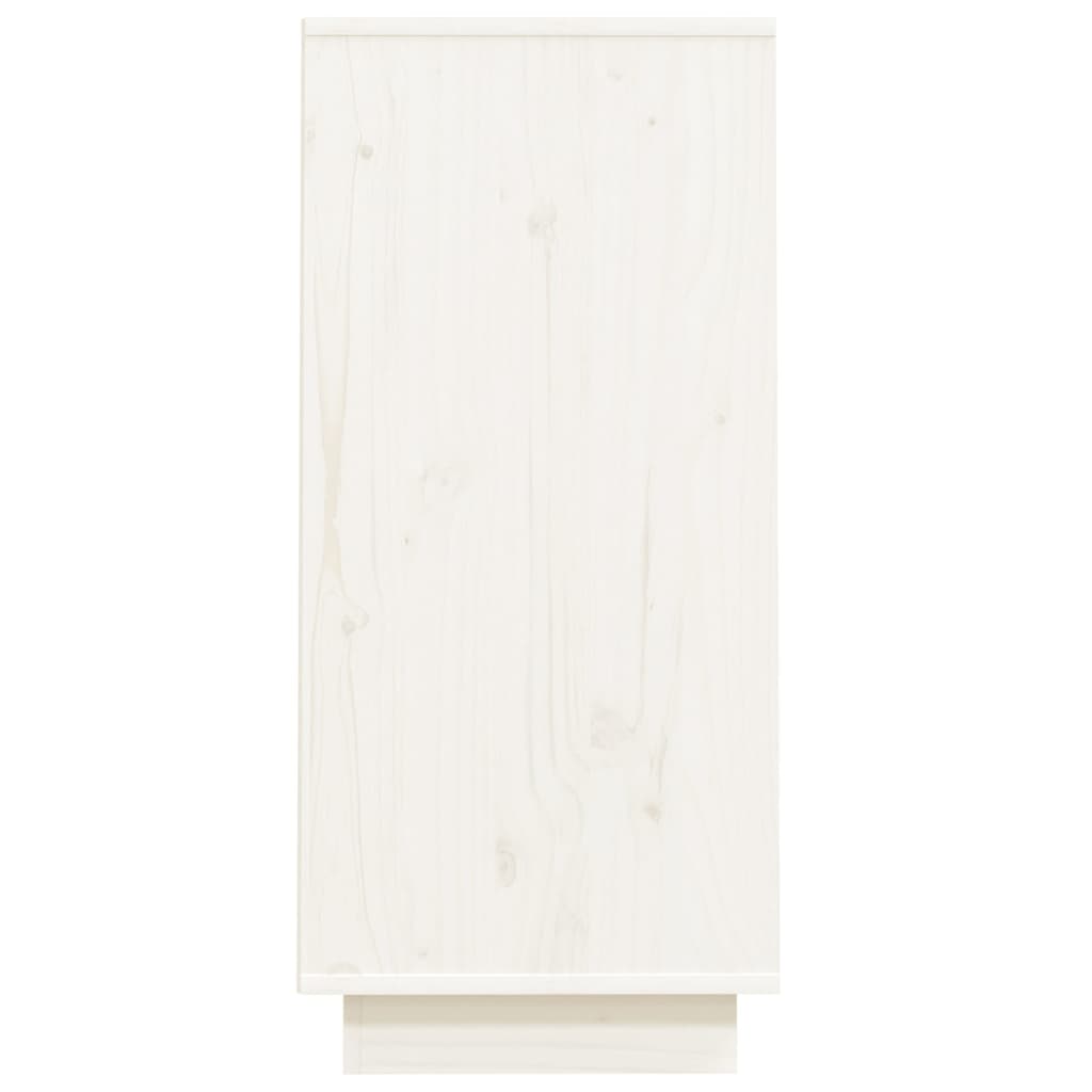 vidaXL Beistellschrank Weiß 60x34x75 cm Massivholz Kiefer