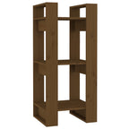 vidaXL Bücherregal/Raumteiler Honigbraun 41x35x91 cm Massivholz